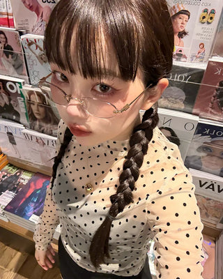 Polka Dot See-Through Long Sleeve T-Shirt