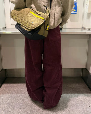 Corduroy wide-leg pants