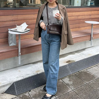 Wide-fit denim pants