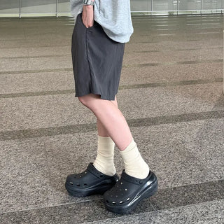 Nylon Banding Half Pants