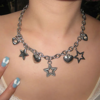 Heart Star Chain Necklace