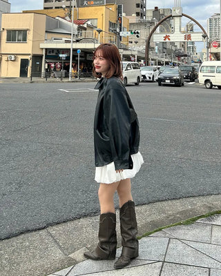 Elastic waist balloon mini skirt