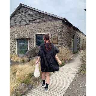 Balloon Fit Mini Dress