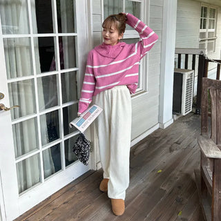Elastic waist knit pants