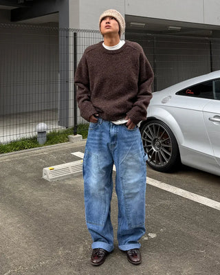 Double knee carpenter denim pants