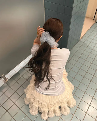 Sheer Dot Scrunchie