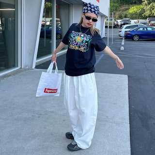 Unisex Wide-Leg Cotton Pants
