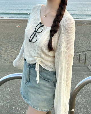 Asymmetrical String Knit