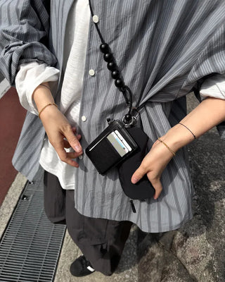 [2nd Re-release] (ORIGINAL) Strap Leather Card Wallet (black)
