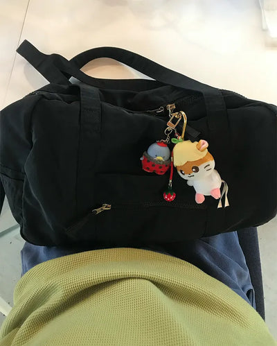 Front pocket nylon shoulder bag