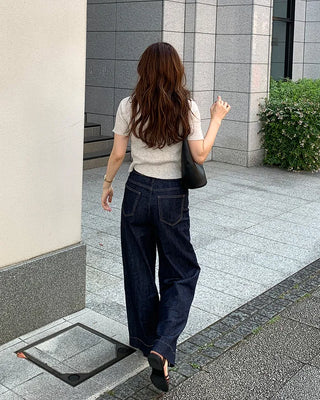 Basic wide-leg denim
