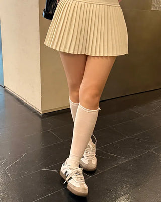 Ribbon sheer knee socks