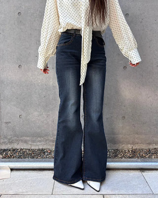 Slim bootcut denim pants