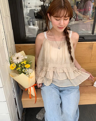 Frilled tiered blouse