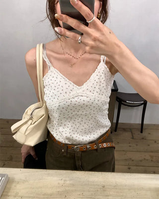Flower lace camisole