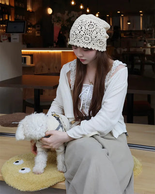 Flower Crochet Beanie