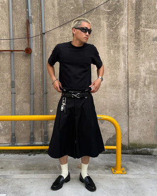 Back-band slacks Bermuda shorts