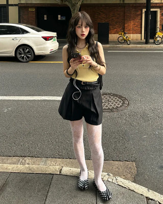 Color Button Sleeveless