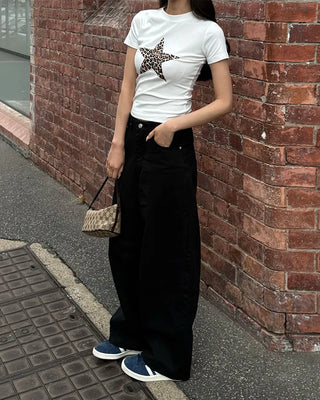 Leopard Star Short-Sleeved T-Shirt