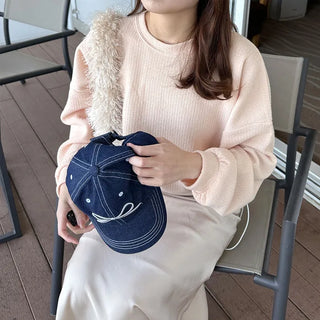 String Cropped Sweatshirt