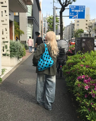 Wide denim pants