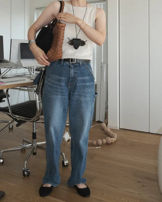 Linen knit sleeveless top