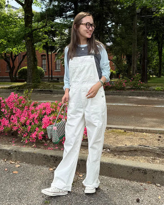 Cotton wide overalls