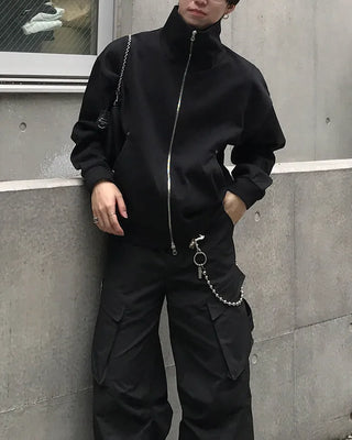 High-neck zip jacket