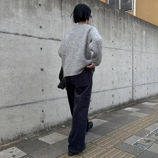 Washed corduroy carpenter pants