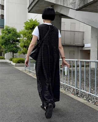 Embossed long dress