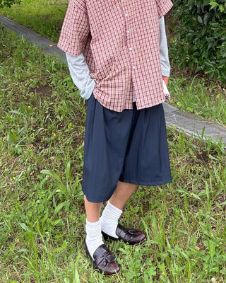 Two-pleat easy shorts