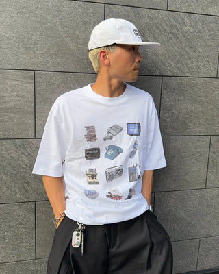 Electronic device print short-sleeved T-shirt