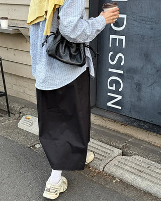 Wrinkle long skirt