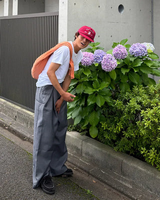 Pintuck wide slacks