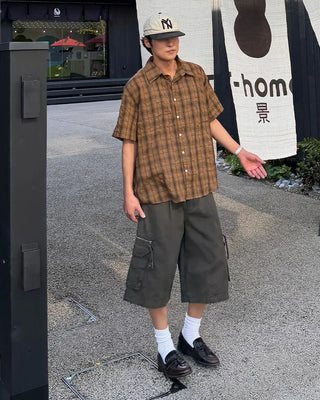 Cargo zip shorts