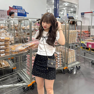 Ribbon print T-shirt