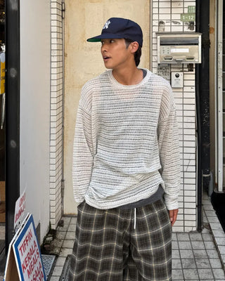 Striped Mesh Knit