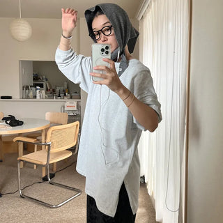 Side-slit boxy T-shirt