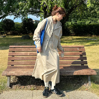 One-piece set with hoodie jacket