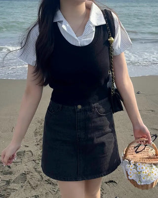 Best layered cropped shirt