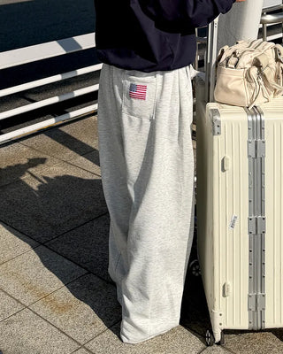 American Flag Patch Sweatpants