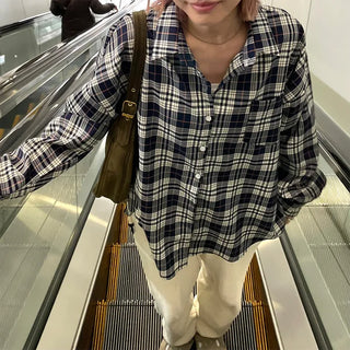 Oversized check shirt