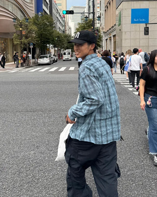 Oversized check shirt