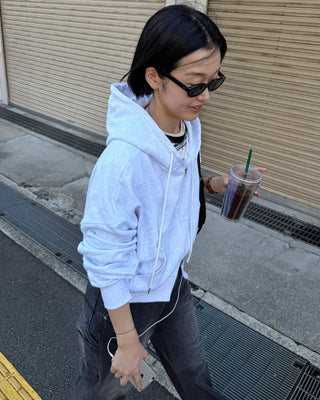 Double-zip hoodie