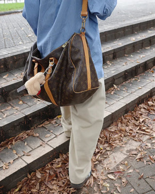 Wide-seam cotton pants