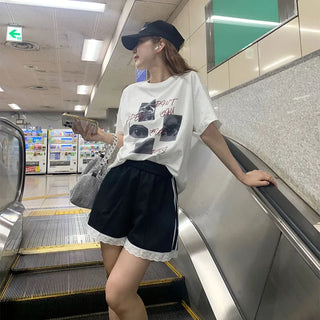 Frill Track Shorts