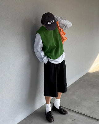 Rib-knit vest