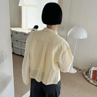 Pocket Linen Half-Sleeve Shirt