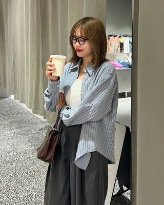 Oversized striped shirt