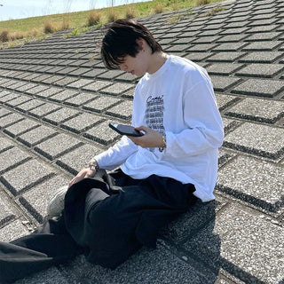 (Unisex) Lettering Long T-Shirt